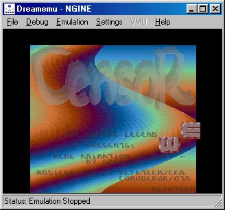 Ngine-console Snes9x - Running SNES Acme/Censor demo
